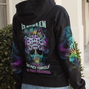 MY GIVE A F IS BROKEN ALL OVER PRINT HOODIE