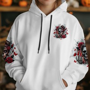 THE GOOD GIRL IN ME SKULL MESSY BUN ALL OVER PRINT