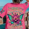 ALWAYS A STRONG WOMAN SKULL WINGS ALL OVER PRINT
