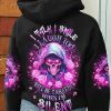 BE CAREFUL WHEN I'M SILENT REAPER PINK ALL OVER PRINT HOODIE (1)