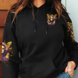 BE CAREFUL WHEN I'M SILENT SUGAR SKULL ALL OVER PRINT HOODIE (1)