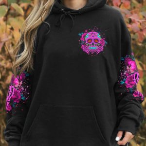 BEHIND CRAZY B IS A SWEET GIRL ALL OVER PRINT HOODIE