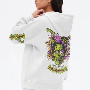 BEWARE OF MOMBIE MESSY BUN ALL OVER PRINT HOODIE