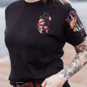 BUCKLE UP BUTTERCUP SKULL ALL OVER PRINT T SHIRT (1)