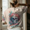 BUT DID YOU DIE MOM LIFE WATERCOLOR SKULL ALL OVER PRINT T SHIRT