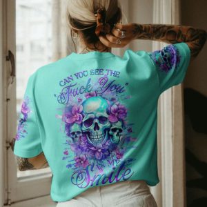 CAN YOU SEE THE F YOU SKULL ALL OVER PRINT T SHIRT