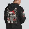 DECK THE HALLS VIKINGS SKULL ALL OVER PRINT HOODIE