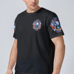 DID YOU KNOW FIRE SKULL BONE ALL OVER PRINT T SHIRT (1)