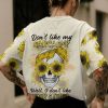DON'T LIKE MY SARCASM SKULL SUNFLOWER ALL OVER PRINT T SHIRT