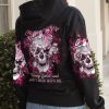 DON'T MESS WITH ME FLOWER SKULL ALL OVER PRINT HOODIE