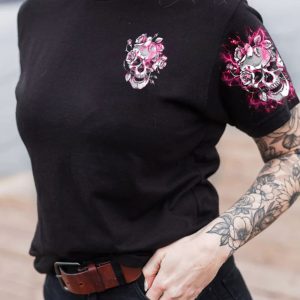 DON'T MESS WITH ME FLOWER SKULL ALL OVER PRINT T SHIRT (1)