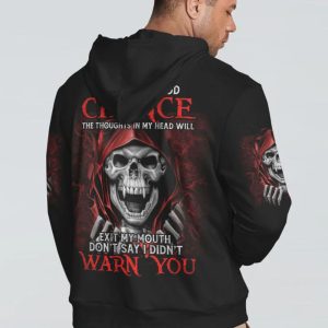 DON'T SAY I DIDN'T WARN YOU VAMPIRE SKULL ALL OVER PRINT HOODIE