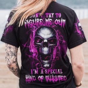 DON'T TRY TO FIGURE ME OUT ALL OVER PRINT T SHIRT