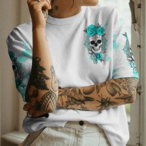 DON'T TRY TO FIGURE ME OUT MANDALA ROSE SKULL ALL OVER PRINT T SHIRT (1)
