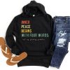 Funny Hoodie Inner Peace Begins With Four Words   Funny Gift