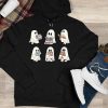 Halloween Hoodie Ghost Reading Books   Funny Gift