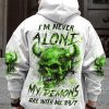 I'M NEVER ALONE SKULL DEMON ALL OVER PRINT