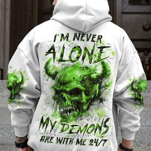 I'M NEVER ALONE SKULL DEMON ALL OVER PRINT