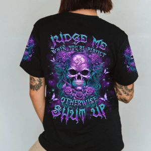 JUDGE ME WHEN SKULL ALL OVER PRINT T SHIRT