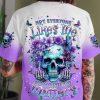 NOT EVERYONE LIKES ME SKULL FLORAL ALL OVER PRINT