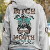 TO THAT B WITH MY NAME IN HER MOUTH LEOPARD MESSY BUN ALL OVER PRINT HOODIE