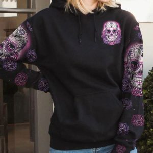 TODAY MOOD SUGAR SKULL ALL OVER PRINT HOODIE (1)