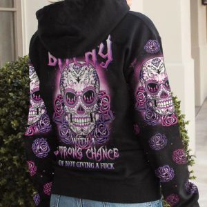 TODAY MOOD SUGAR SKULL ALL OVER PRINT HOODIE