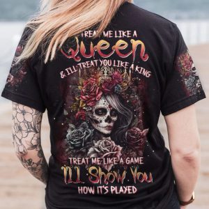 TREAT ME LIKE A QUEEN ALL OVER PRINT T SHIRT (2)