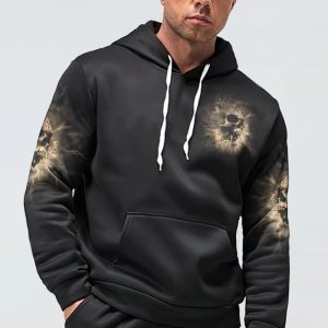WALK AWAY I HAVE ANGER ISSUES SKULL ALL OVER PRINT HOODIE