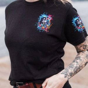 WE F GOT THIS SKULL COUPLE ALL OVER PRINT T SHIRT