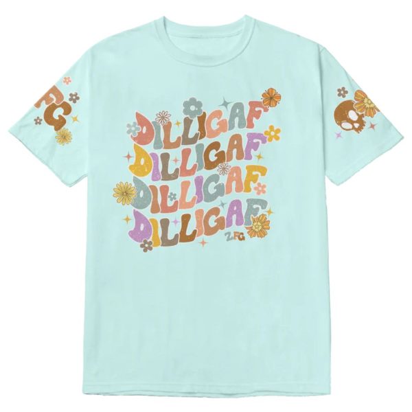 DILLIGAF FLOWER VINTAGE ALL OVER PRINT T SHIRT