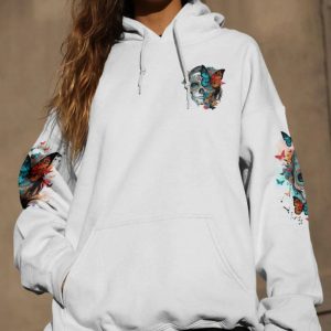  DON'T TRY TO FIGURE ME OUT SUGAR SKULL WITH BUTTERFLY ALL OVER PRINT HOODIE (1)