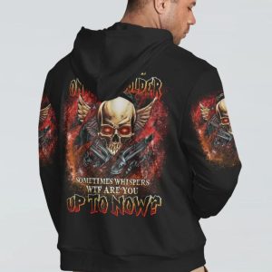 EVEN THE DEVIL SKULL SCRATCH ALL OVER PRINT HOODIE