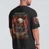 EVEN THE DEVIL SKULL SCRATCH ALL OVER PRINT T SHIRT