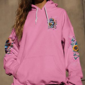  FRAGILE LIKE A BOMB TIE DYE MESSY BUN SKULL ALL OVER PRINT HOODIE (1)
