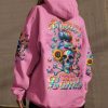 FRAGILE LIKE A BOMB TIE DYE MESSY BUN SKULL ALL OVER PRINT HOODIE