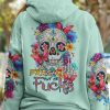 FRESH OUT OF F WATERCOLOR SKULL ALL OVER PRINT HOODIE