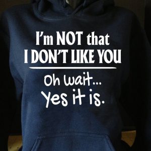 Funny Hoodie I'm Not That I Don't Like You   Funny Gift