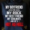 Funny Hoodie My Boyfriend Is My Rock, My Best Friend, My Soulmate   Funny Gift