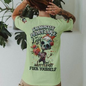 GO F YOURSELF ZOMBIE SKULL ALL OVER PRINT T SHIRT