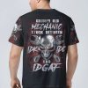 GRUMPY OLD MECHANIC SKULL ALL OVER PRINT T SHIRT