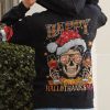 HAPPY HALLOTHANKSMAS MESSY BUN ALL OVER PRINT HOODIE