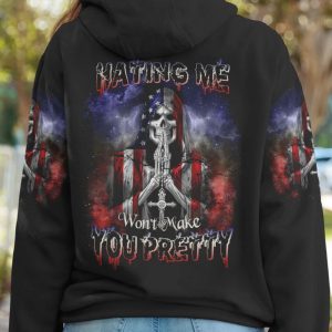 HATING ME WON'T MAKE YOU PRETTY REAPER ALL OVER PRINT HOODIE