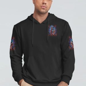 HEAVEN DON'T WANT ME 3 SKULLS ALL OVER PRINT HOODIE (1)