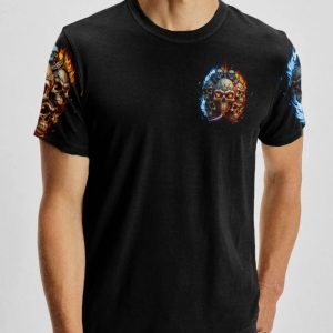  HEAVEN DON'T WANT ME FIRE EYES SKULL ALL OVER PRINT T SHIRT (1)