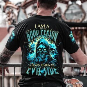 I AM A GOOD PERSON SKULL ALL OVER PRINT T SHIRT
