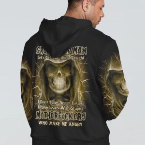 I AM A GRUMPY OLD MAN METAL SKULL REAPER ALL OVER PRINT HOODIE