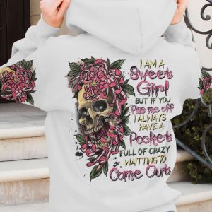  I AM A SWEET GIRL FLOWER SKULL ALL OVER PRINT HOODIE (1)