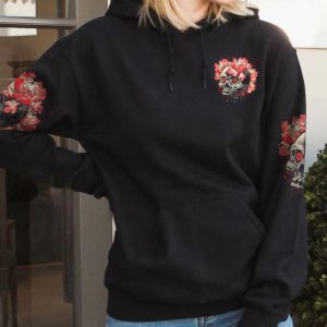 I AM A SWEET GIRL FLOWER SKULL ALL OVER PRINT HOODIE (1)