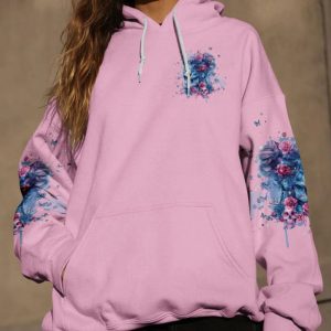 I AM A SWEET GIRL MESSY BUN SKULL ALL OVER PRINT HOODIE (1)